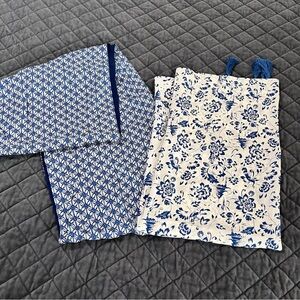 Metiseko Silk Scarfs Rectangle Square Bundle Of 2 Wrap Shawl Tassels Floral